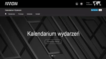 Kalendarium wydarzeń powiązane ze stroną firmową i aplikacją marketingową