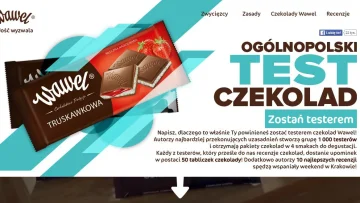 Ogólnopolski test czekolad - dwuetapowy konkurs zrealizowany dla marki Wawel