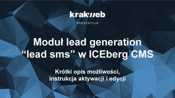 Moduł lead generation lead sms w ICEberg CMS