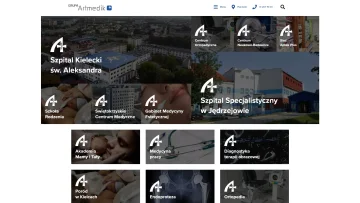 Strony szpitali i placówek medycznych Grupy Artmedik