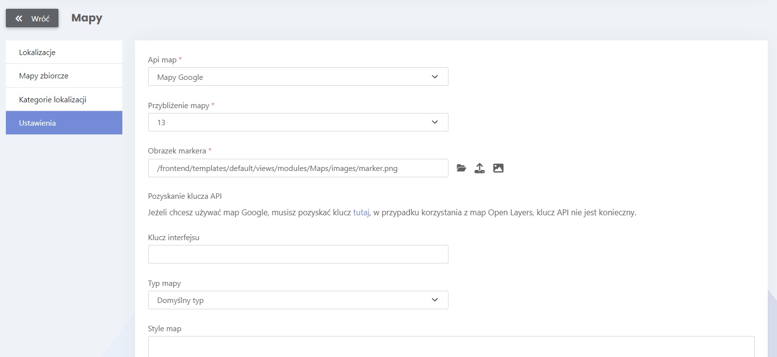 API Google Maps w ICEberg CMS 5 API Google Maps w ICEberg CMS 5