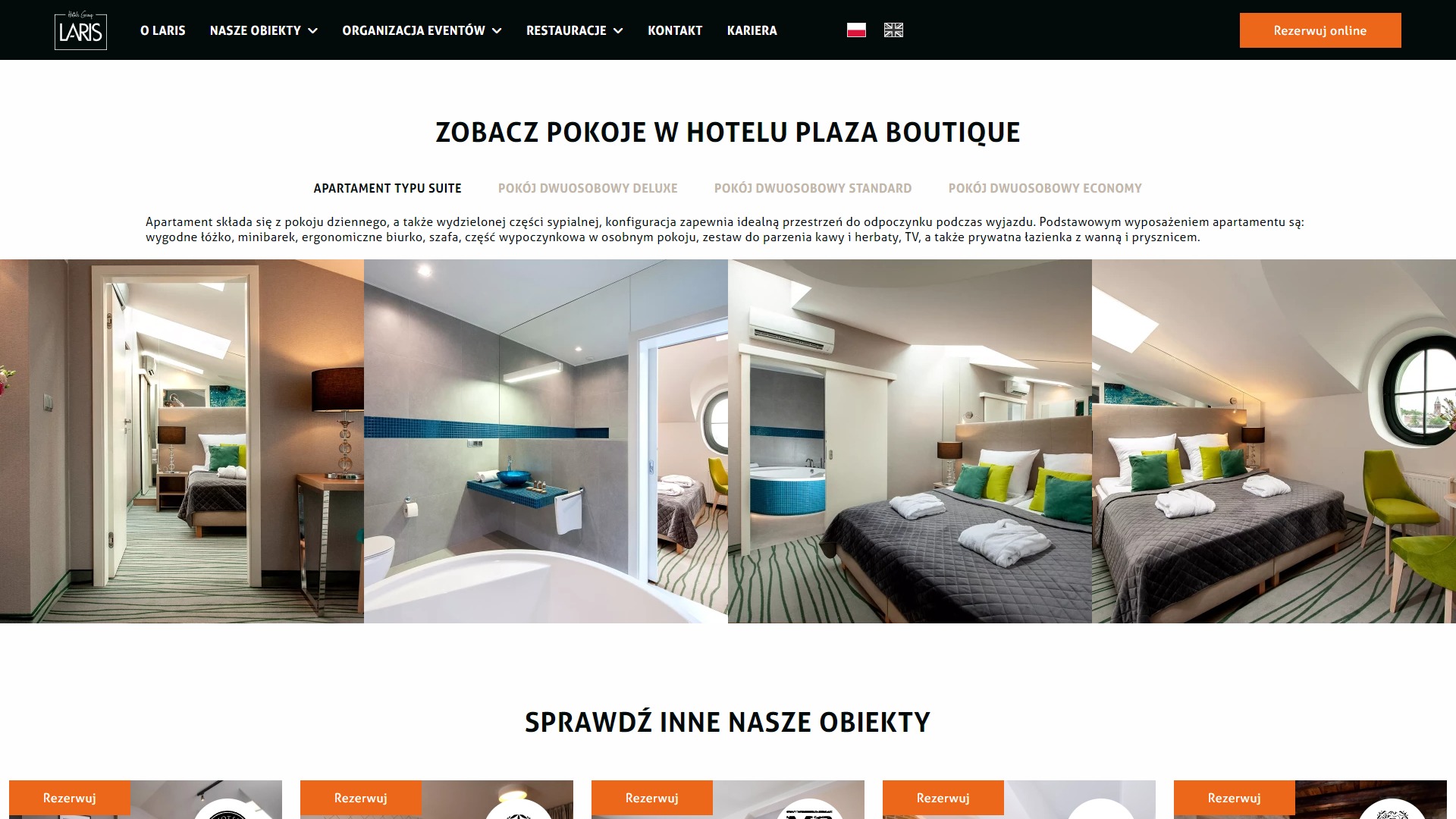 Galeria - sekcja na landing page na stronie Laris Hotels ICEberg CMS 5 Galeria - sekcja na landing page na stronie Laris Hotels ICEberg CMS 5